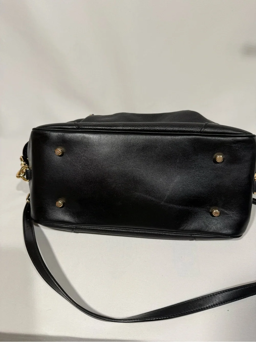 Coach Black Leather Lane Satchel Bag